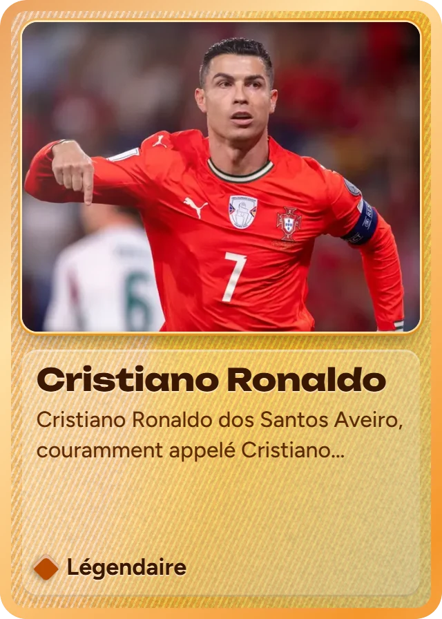 Carte légendaire Cristiano Ronaldo